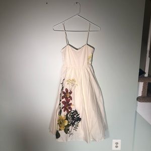 Anthropologie White Tea Dress